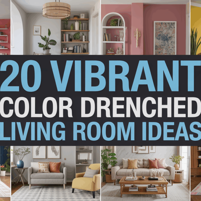 20 Vibrant Color Drenched Living Room Ideas