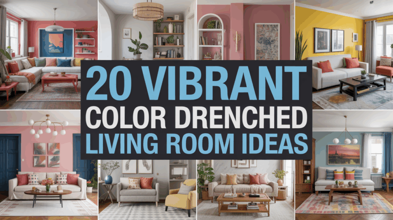 20 Vibrant Color Drenched Living Room Ideas