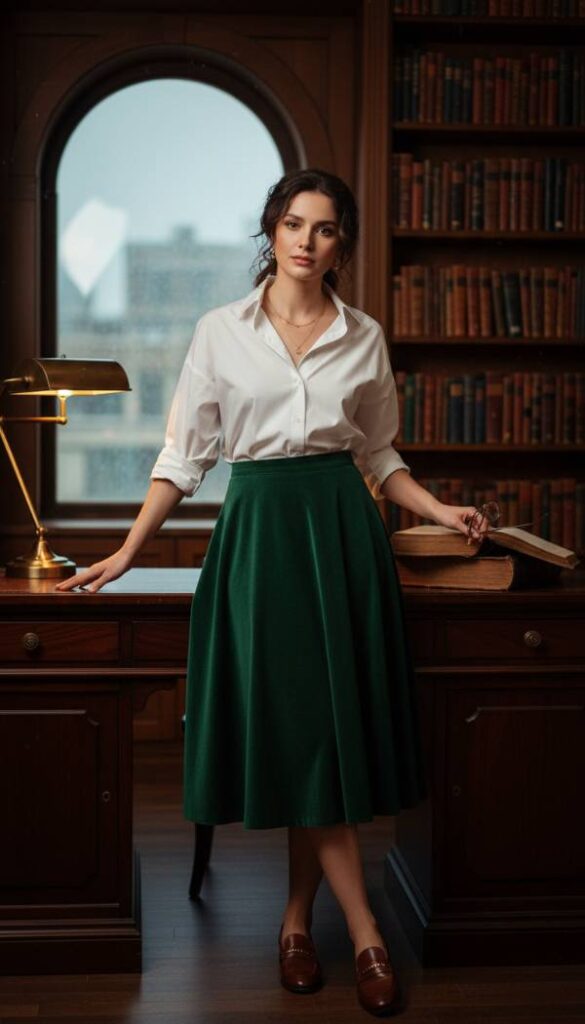 Luxurious Velvet A Line Midi Ensemble