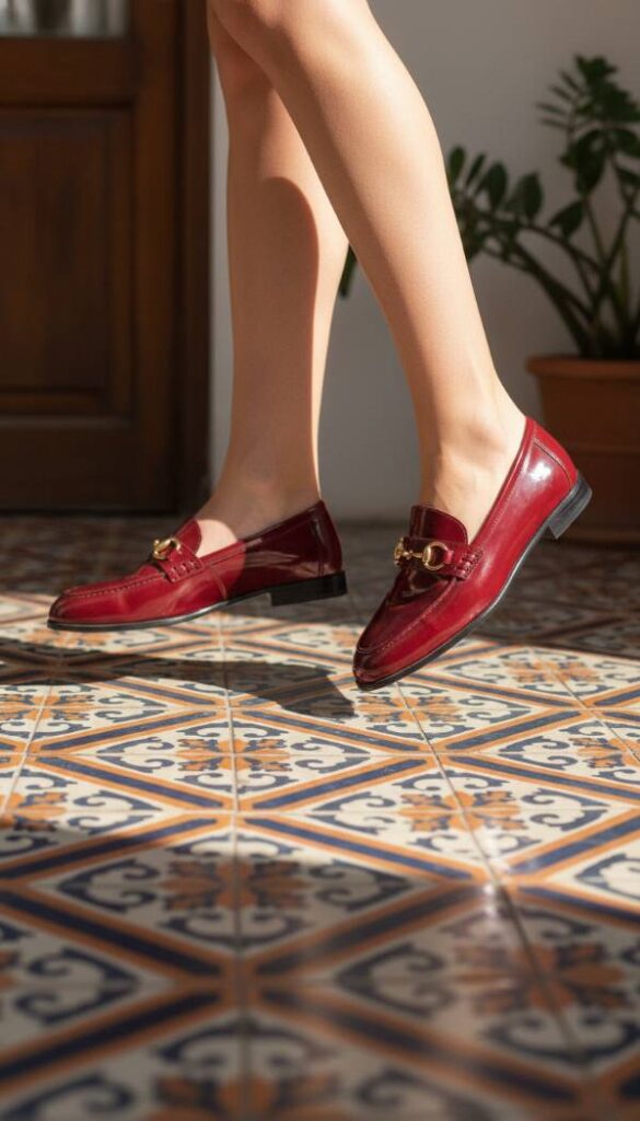 Statement Cherry Red Loafers