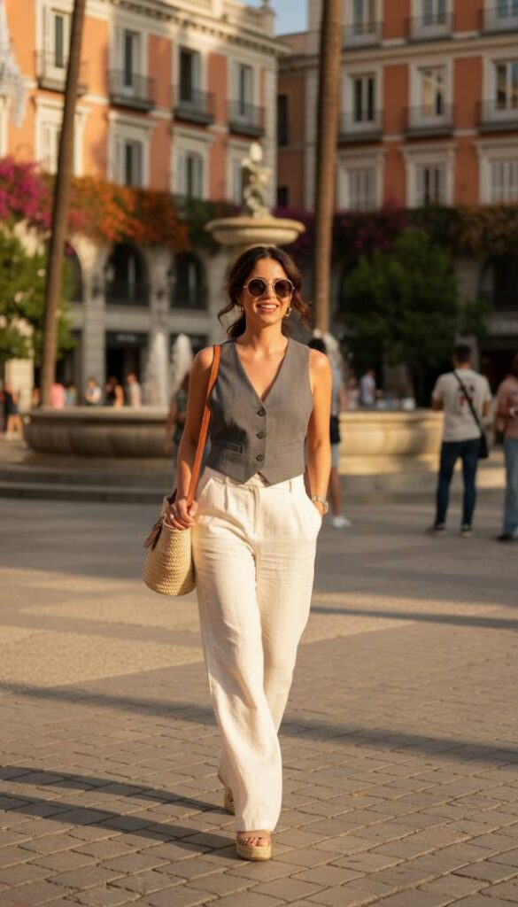 The Cropped Tailored Vest