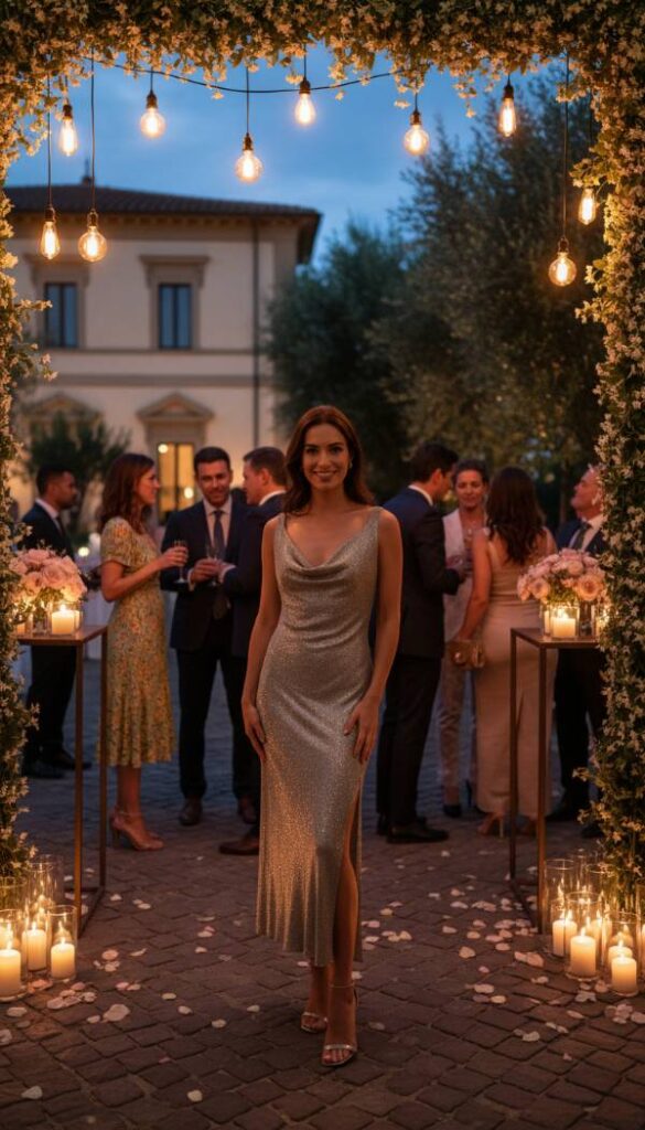 The Metallic Knit Dress