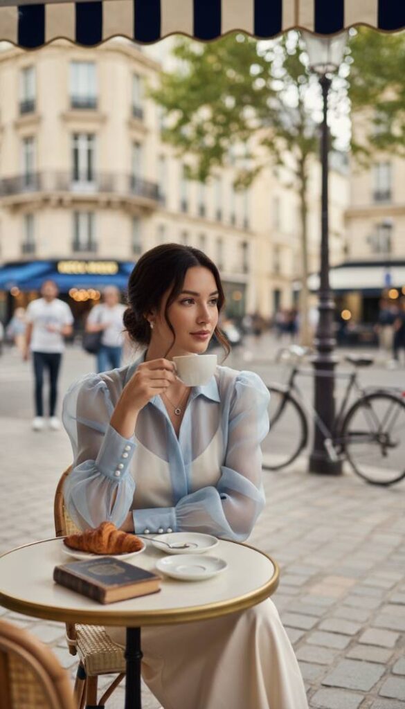 Sheer Organza Blouse