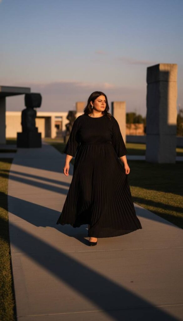 The Plissé Textured Maxi Dress