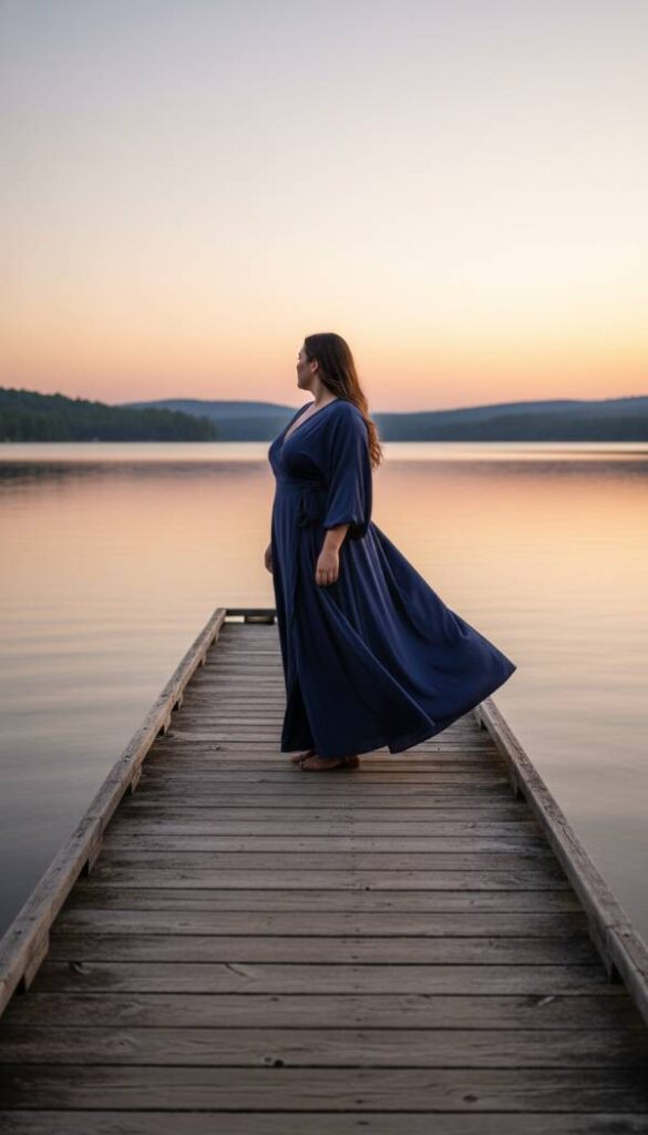 The Tencel Blend Wrap Maxi Dress