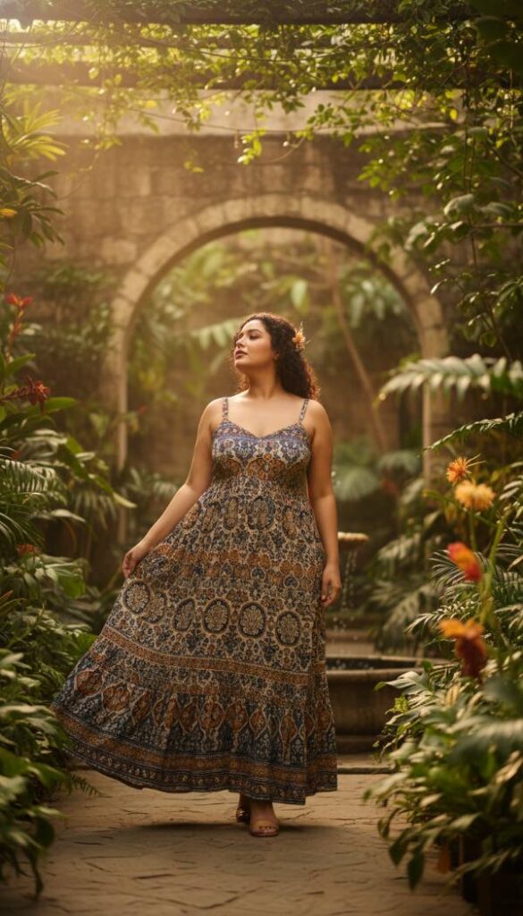 The Artisanal Block Print Inspired Maxi Dress