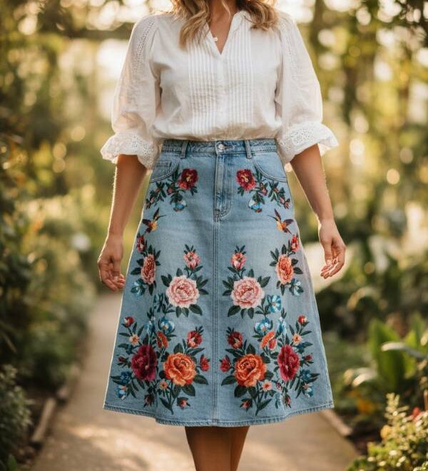 16 Fancy Denim Skirt Outfit Ideas For The Modern Woman