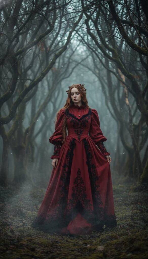 Cottagecore Noir Crimson