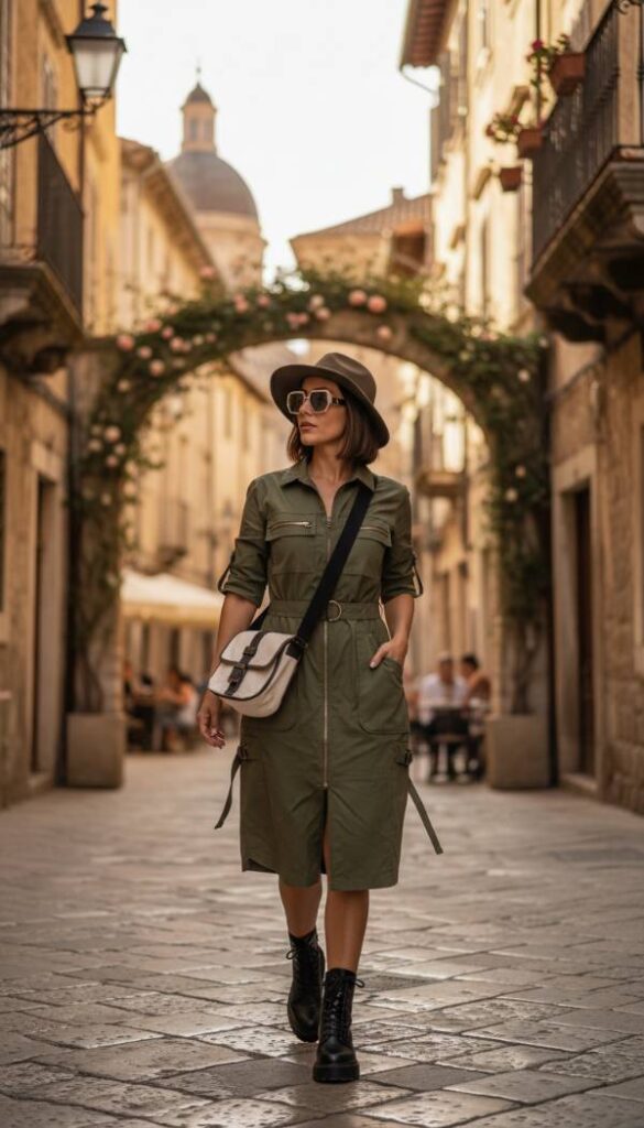 Technical Fabric Utility Dress