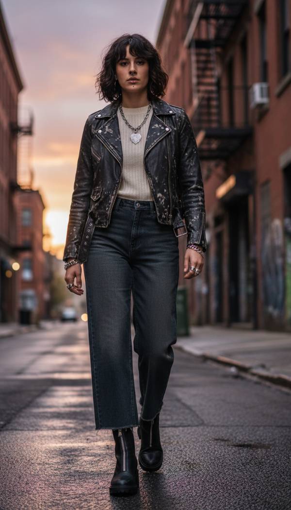 15 Trendy Leather Jacket Outfits : Elevated Style For 2026 And Beyond