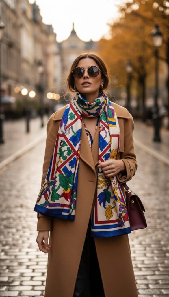 Printed Silk Twill Scarf