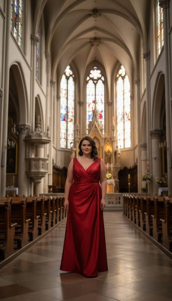The Cherry Red Column Midi Dress