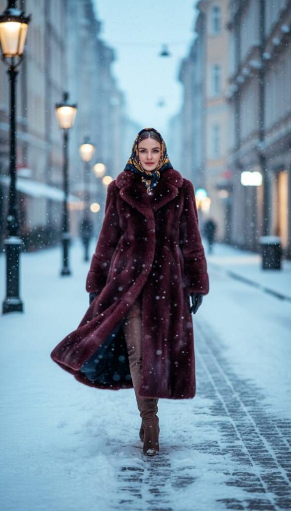 The Plush Faux Fur Mob Wife Coat