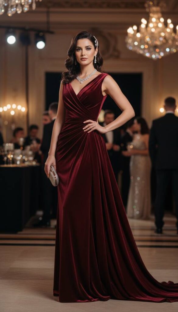 The Velvet Draped Gown