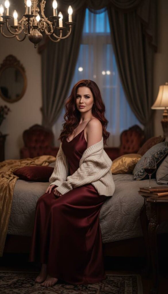 The Silk Charmeuse Slip Dress with Knit Layer