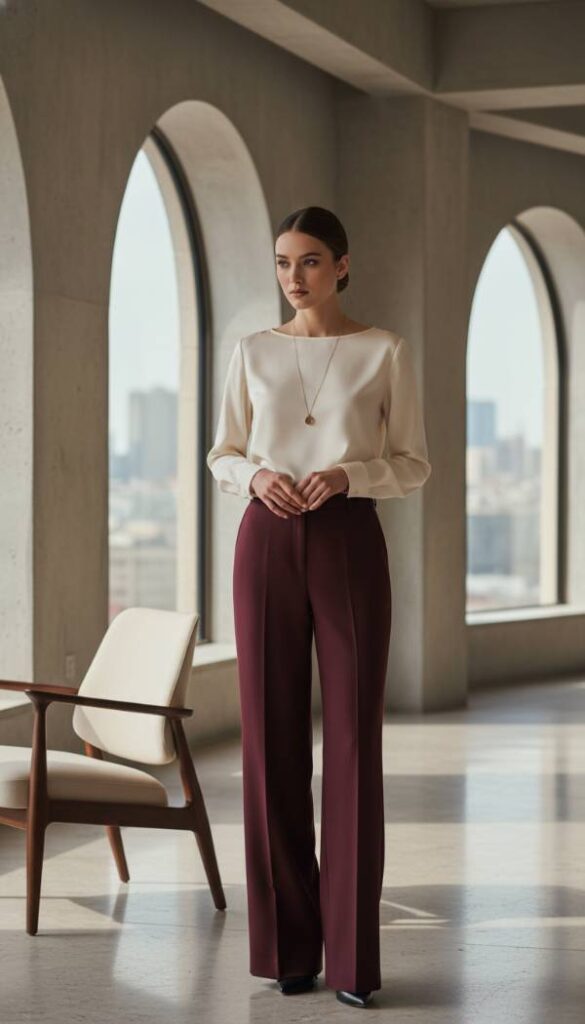 The Wide Leg Wool Trousers