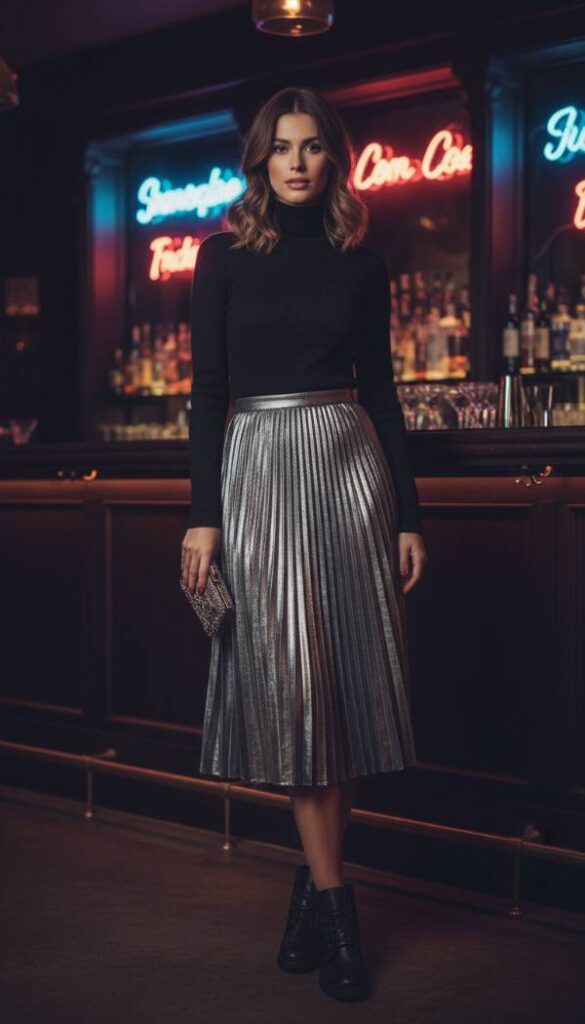 Metallic Muse: Shimmering Elegance